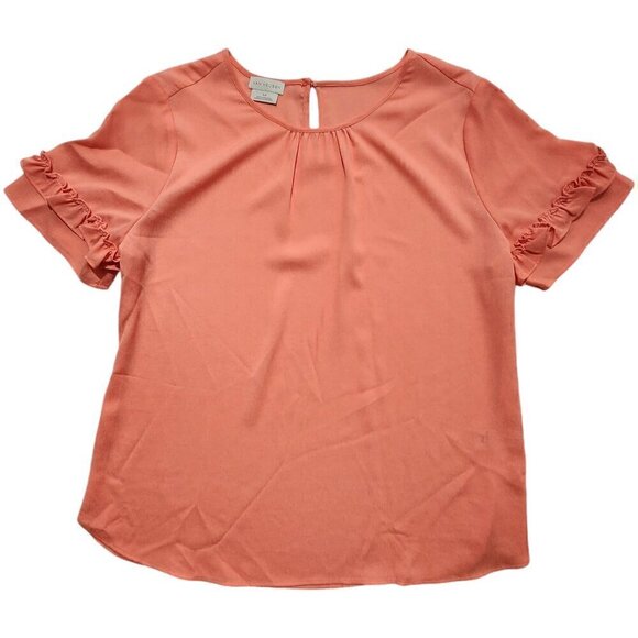 Van Heusen Womens Blouse 3/4 Sleeve Solid Peach Size‎ M - Picture 1 of 11